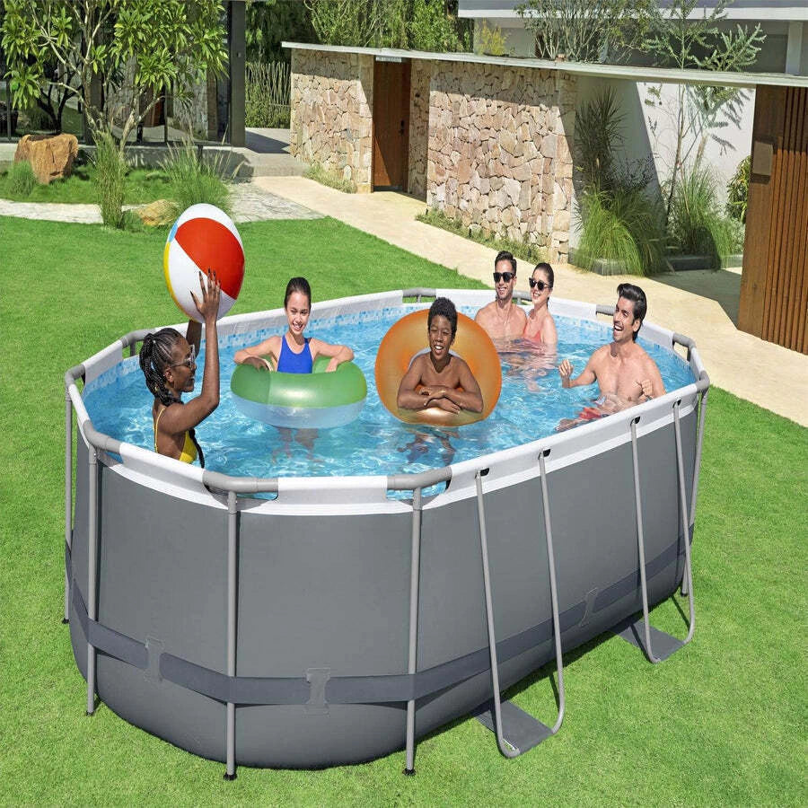 Piscina Bestway Ovalada Filtro + Accesorios 4.88X3.50X1.07M