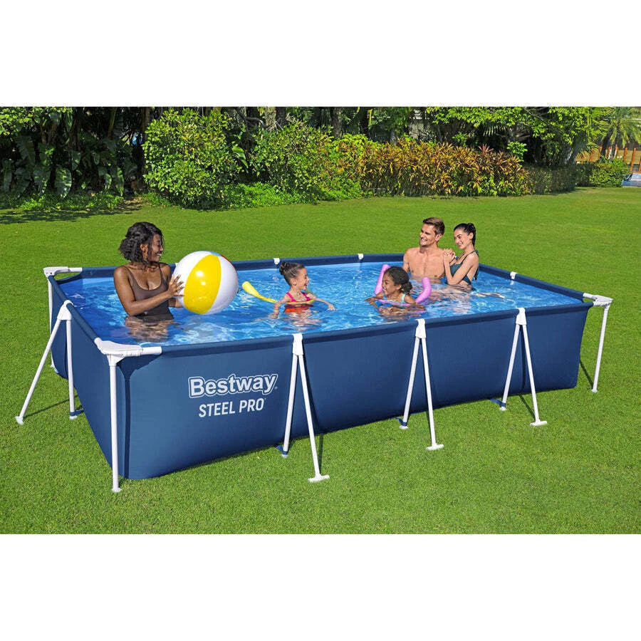 Piscina Bestway Rectangular Steel Pro 4.00MX2.11MX81Cm Azul