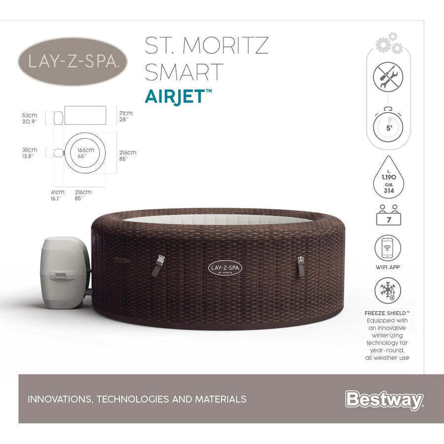 Hot Tub Spa Inflable St. Moritz 7 Personas Bestway